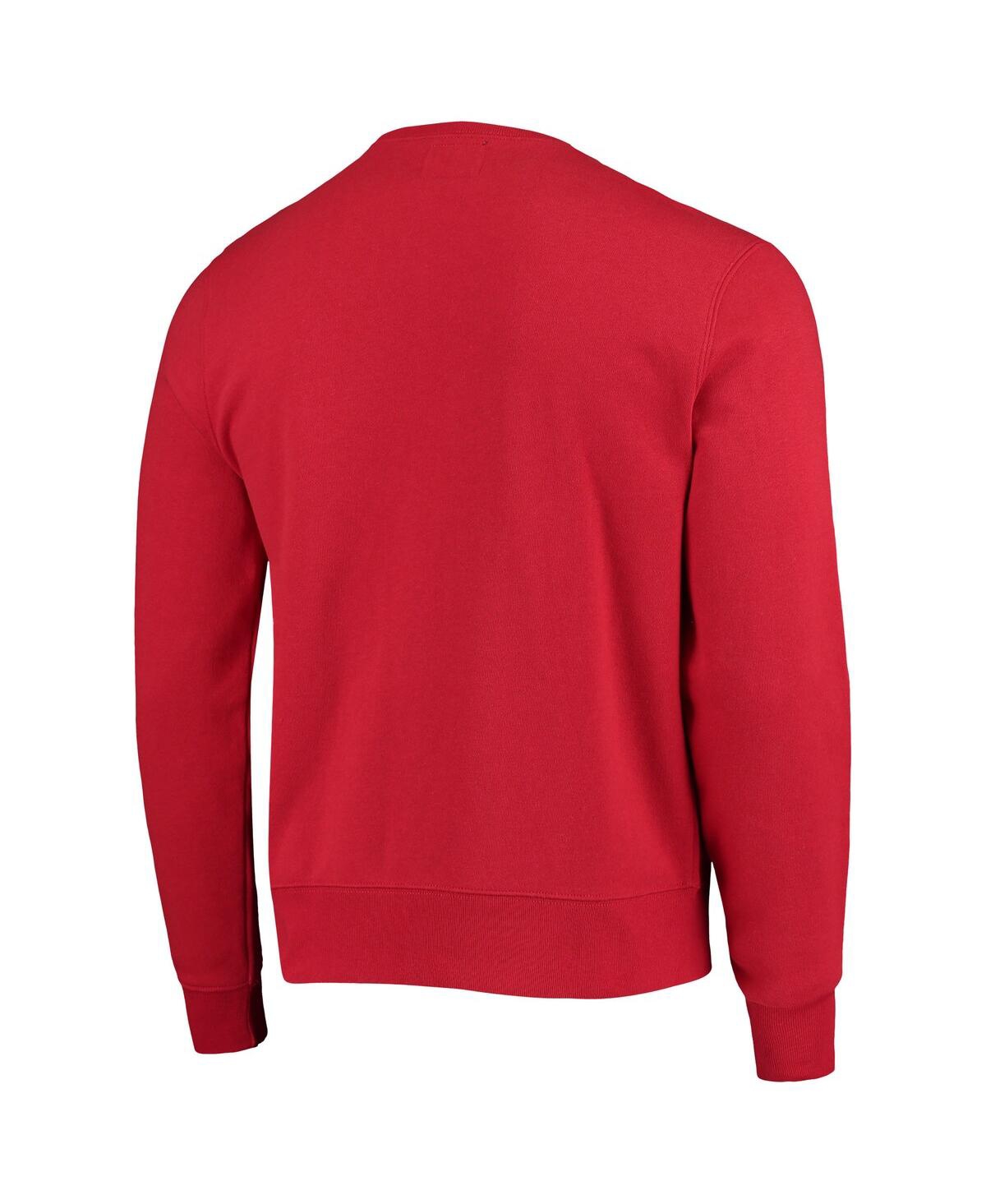 Shop 47 Brand Men's Red Tampa Bay Buccaneers Varsity Arch Headline Fleece Pullover Sweatshirt