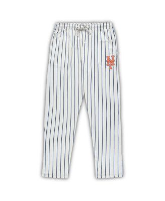 Men's White, Royal New York Mets Big and Tall Pinstripe Sleep Set