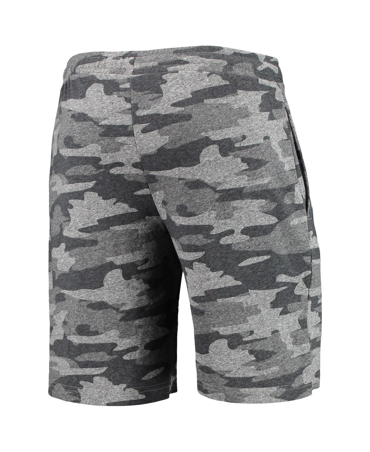 Concepts Sport Men's Charcoal And Gray Florida State Seminoles Camo Backup Terry Jam Lounge Shorts In Charcoal,gray