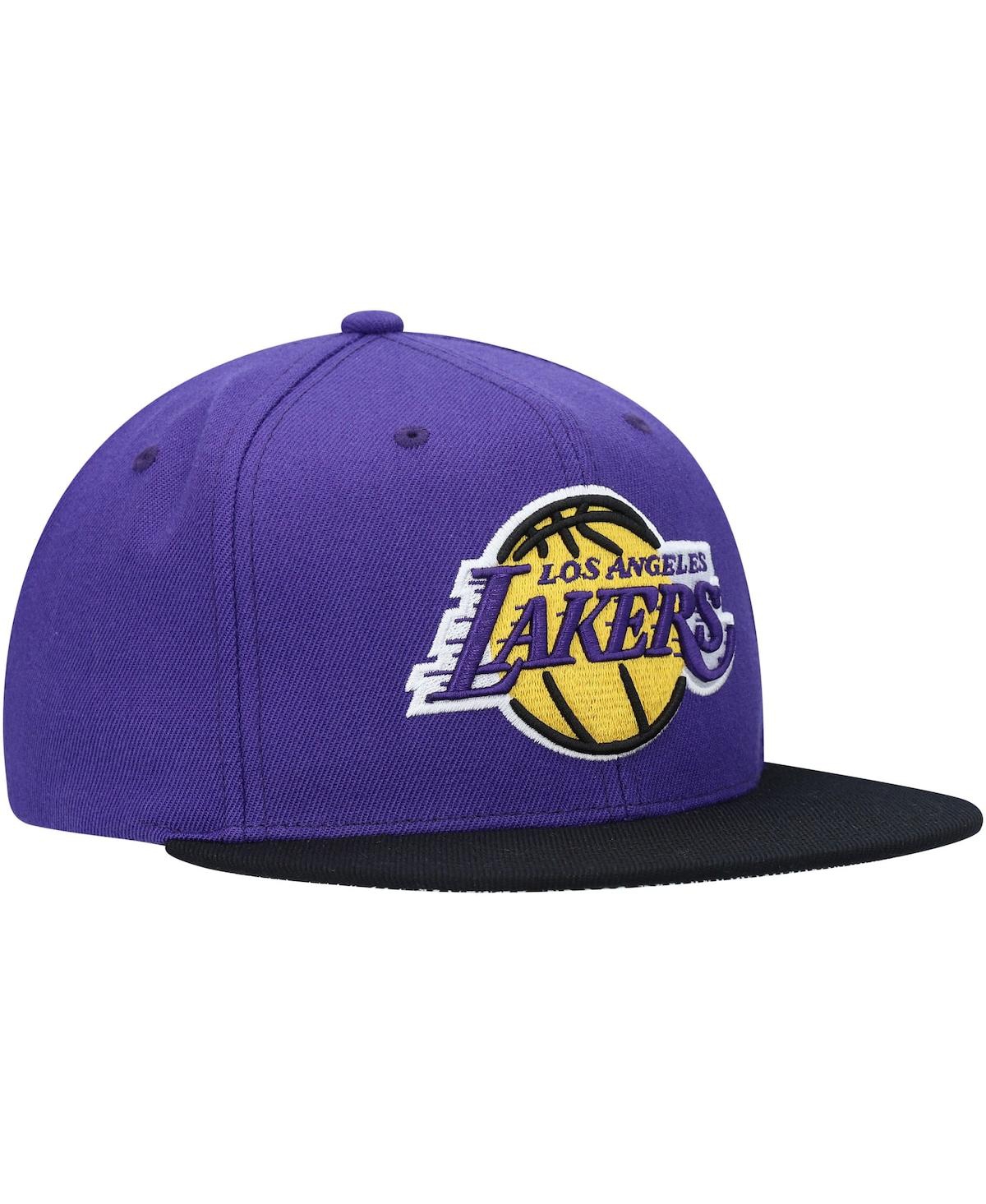 Men'sLos Angeles Lakers Hardwood Classics Bandana Undervisor Snapback Hat - Purple