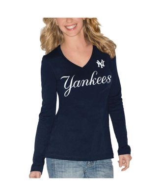 Women's Navy New York Yankees Post Season Long Sleeve T-shirt