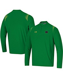 Men's Green Notre Dame Fighting Irish 2021 Sideline Motivate Quarter-Zip Jacket