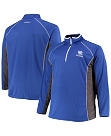 Men's Royal Kentucky Wildcats Big and Tall Textured Raglan Quarter-Zip Jacket