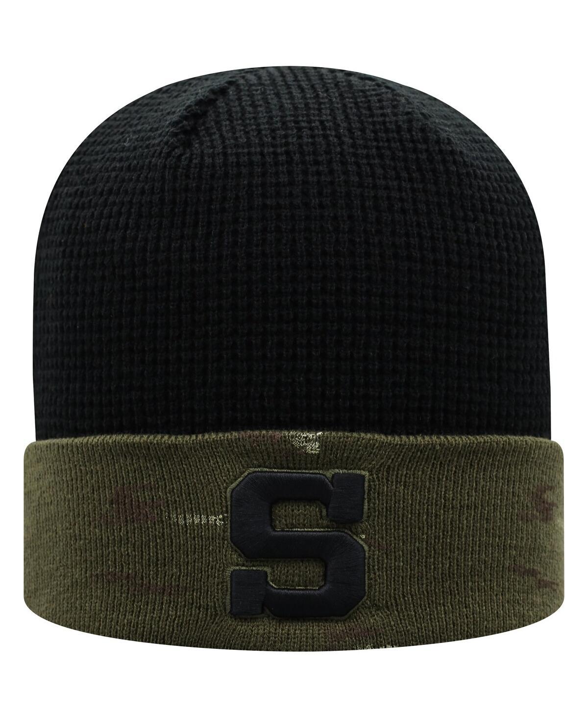 Shop Top Of The World Men's Olive And Black Penn State Nittany Lions Oht Military-inspired Appreciation Skully Cuffed Knit In Olive,black