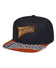 Men's Black Golden State Warriors Hardwood Classics Swingman Pop Snapback Adjustable Hat
