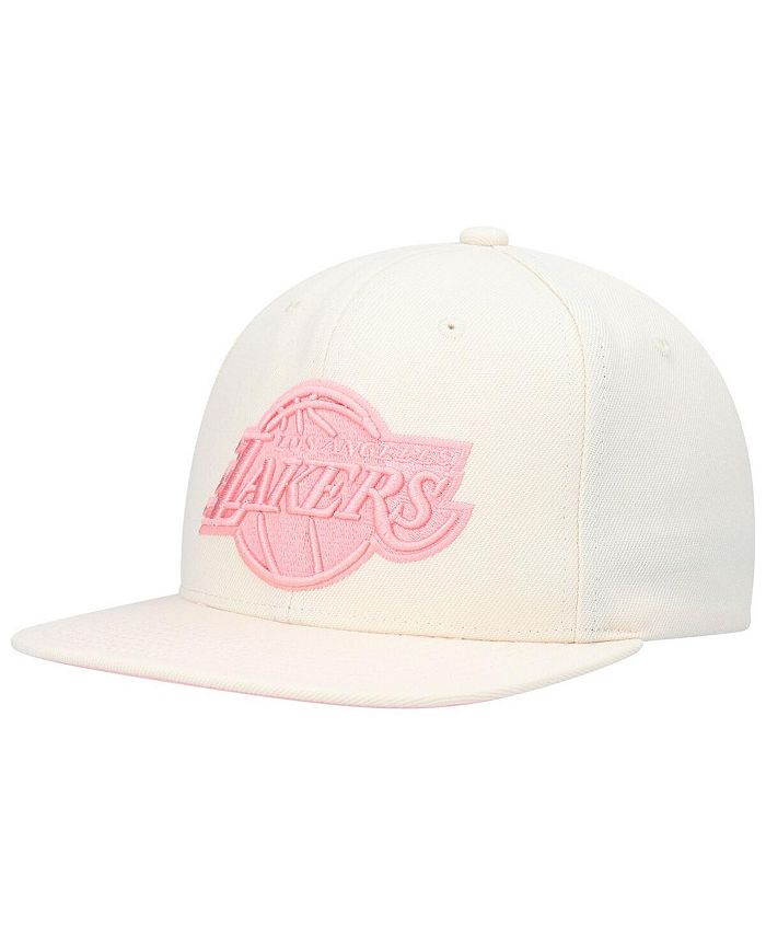 Men's Mitchell & Ness Cream Los Angeles Lakers Hardwood Classics Snapback  Adjustable Hat