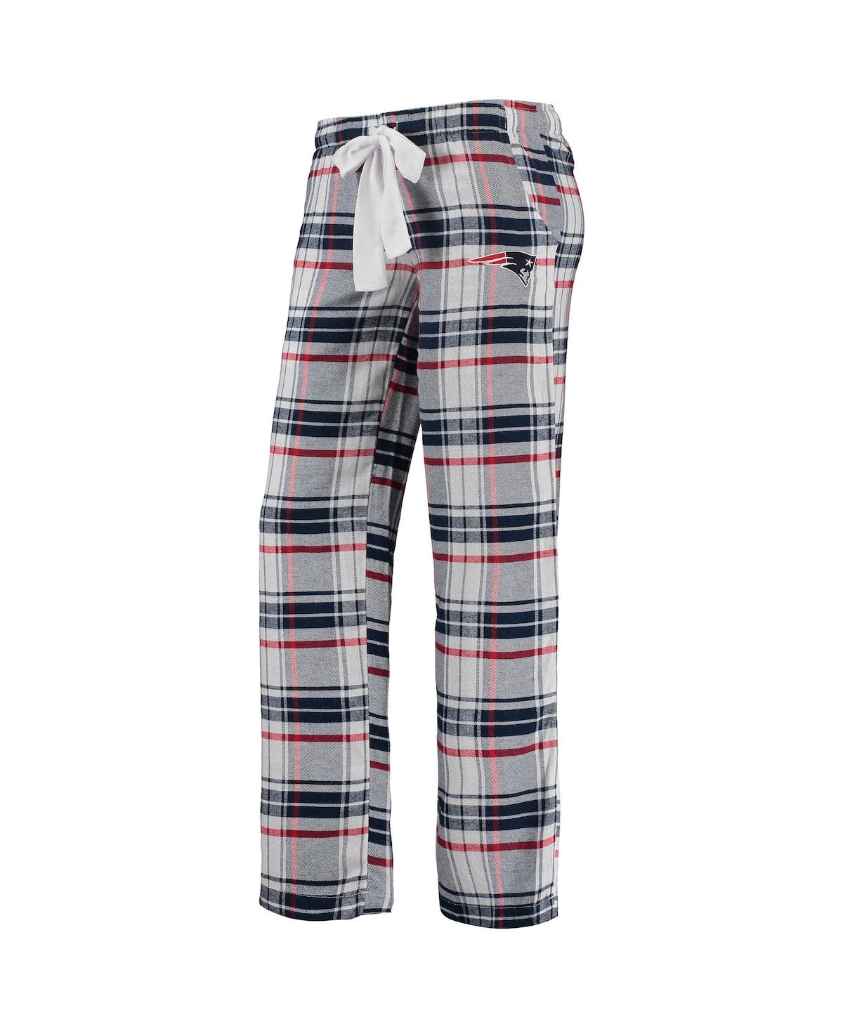 Concepts Sport Women's Navy, Red New England Patriots Accolade Flannel Pants In Navy,red