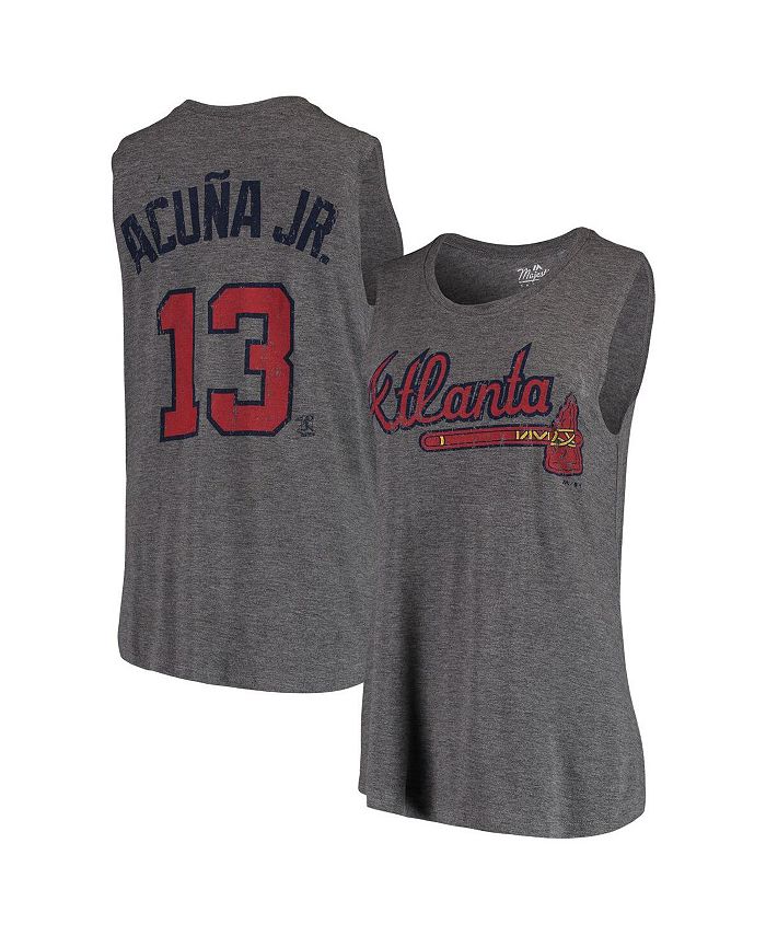 Men's Atlanta Braves Ronald Acuna Jr. Majestic Navy Official