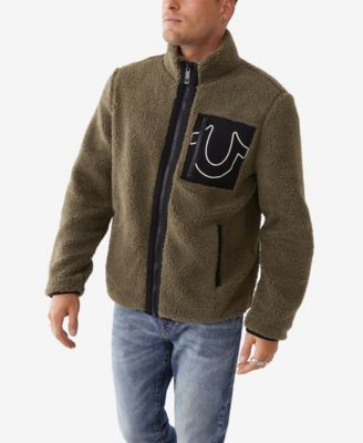 True Religion Men's Sherpa Zip Jacket 