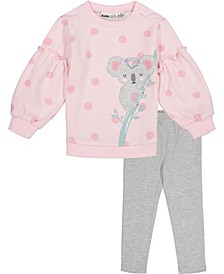 Toddler Girls 2-Piece Fleece Sweatshirt Set