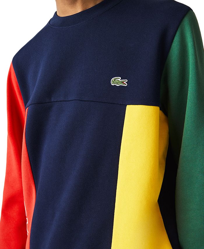 Lacoste color block sweater deals