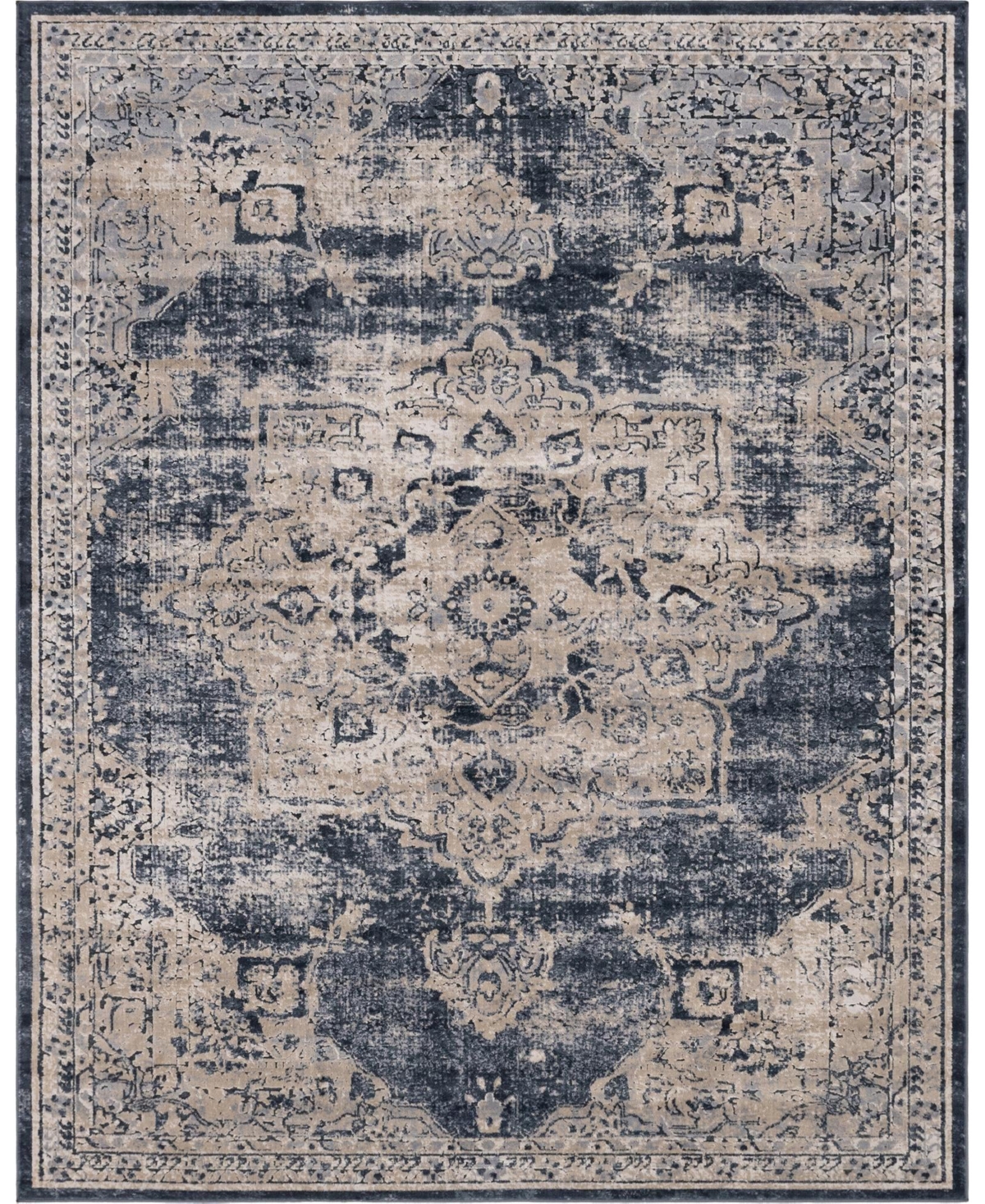 Bayshore Home Odette Ii Roosevelt 8' x 10' Area Rug - Navy