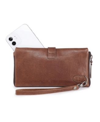 Women's Genuine Leather Snapper Clutch