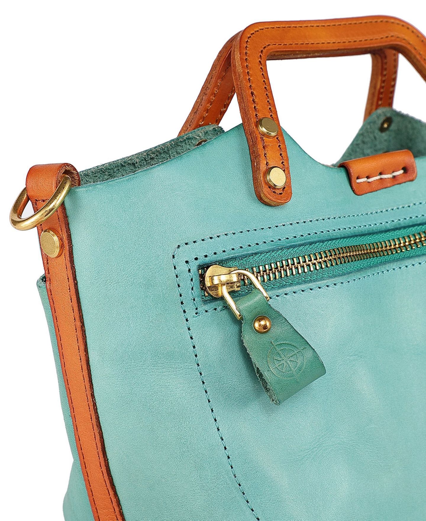 Женская сумка OLD TREND Genuine Leather Sprout Land Mini, цвет: Аквамариновый — фото 9
