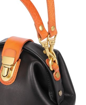 Women's Genuine Leather Doctor Bucket Crossbody Convertible Bag
