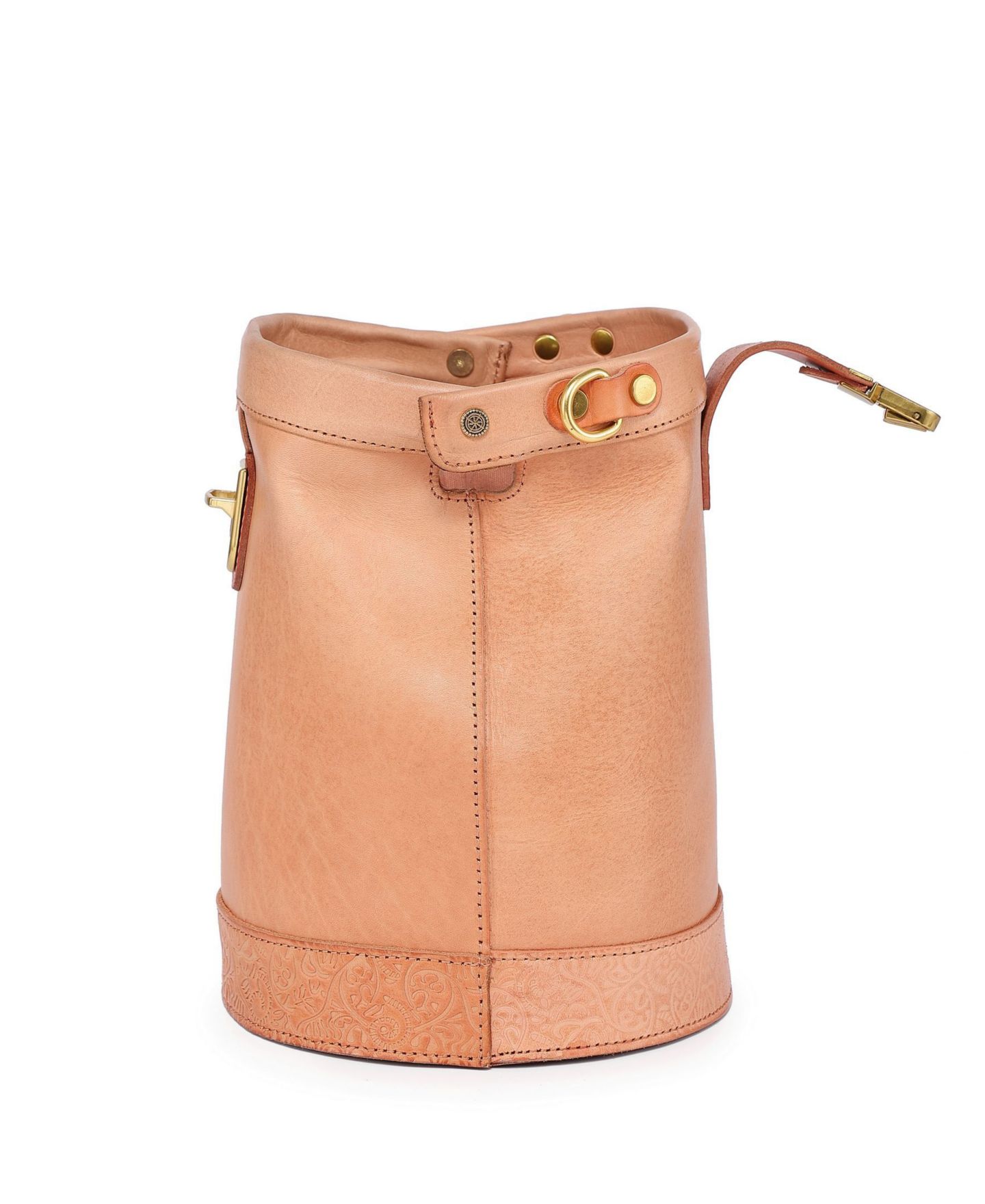 Женская сумка OLD TREND Doctor Mini Leather Bucket Crossbody, цвет: Пудровый — фото 3