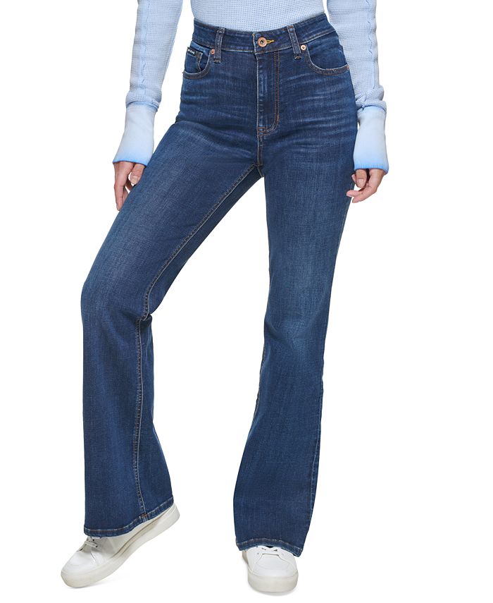 DKNY STRAIGHT WIDE LEG - Relaxed fit jeans - blue/blue denim 