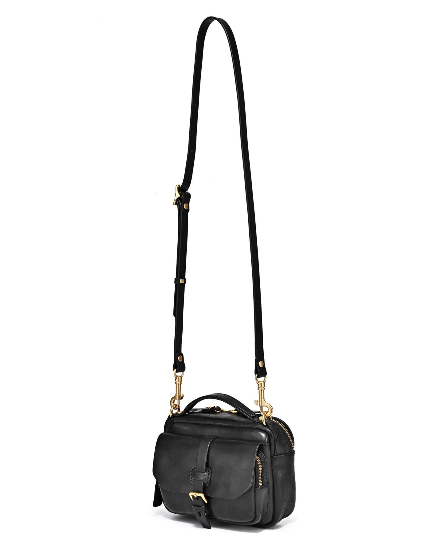 Женская сумка OLD TREND Genuine Leather Focus Crossbody, цвет: Чёрный — фото 10