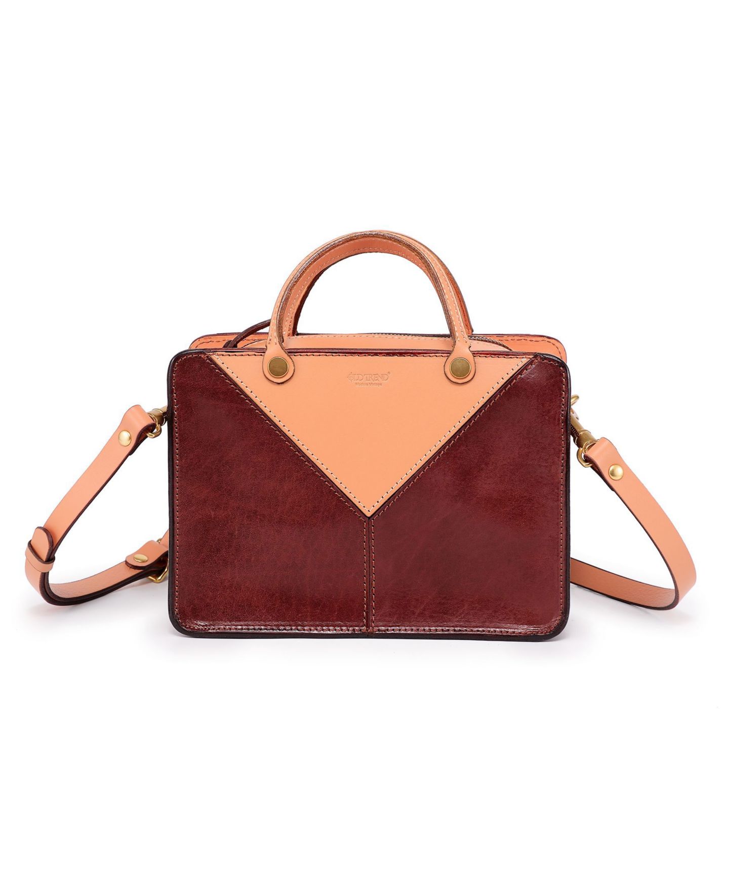 Женская сумка OLD TREND Genuine Leather Vinca Mini, цвет: Коричневый / Бежевый — фото 1