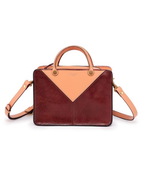 Женская сумка OLD TREND Genuine Leather Vinca Mini, цвет: Коричневый / Бежевый