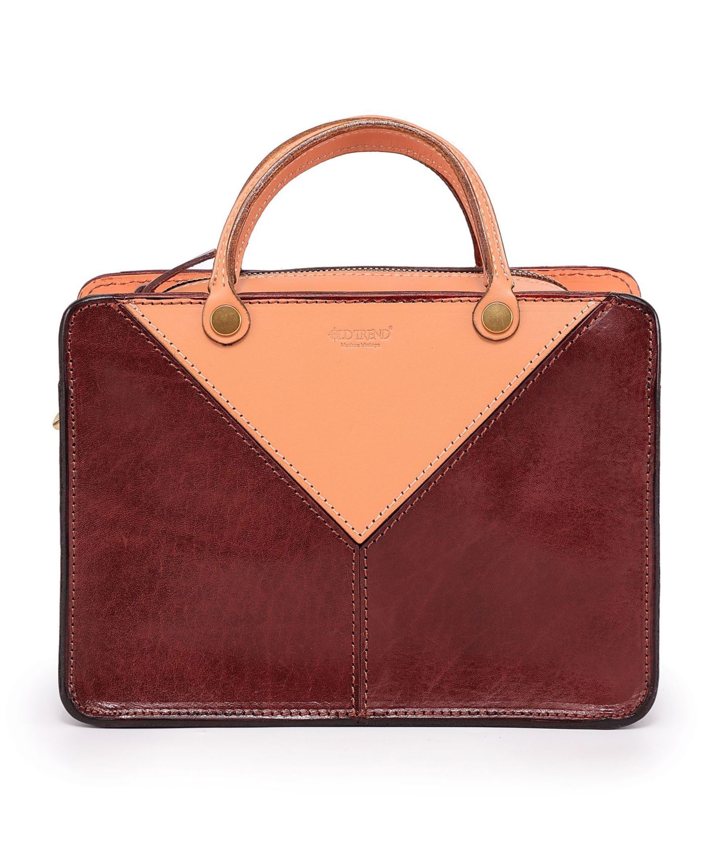 Женская сумка OLD TREND Genuine Leather Vinca Mini, цвет: Коричневый / Бежевый — фото 2