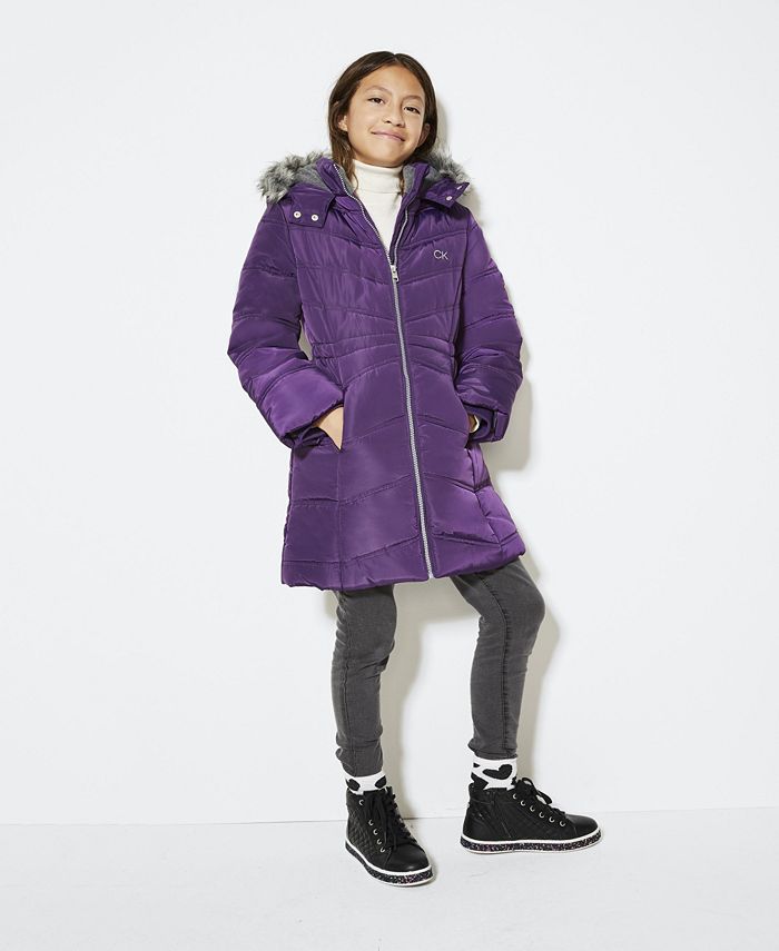 Calvin Klein Big Girls Aerial Puffer Jacket & Reviews - Coats & Jackets -  Kids - Macy's
