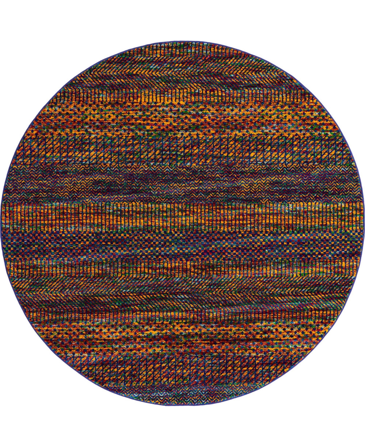 Bayshore Home Gozo Ska 7'10in x 7'10in Round Area Rug - Multi