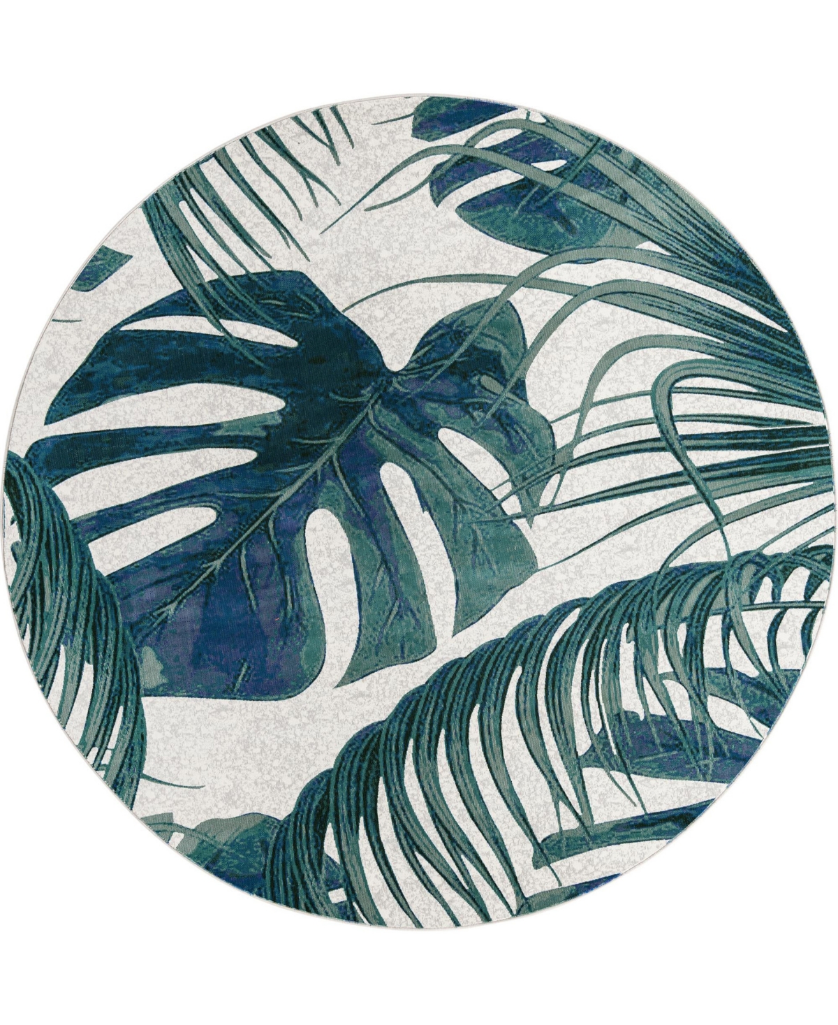 Bayshore Home Prunus Montego 7' x 7' Round Area Rug - Ivory