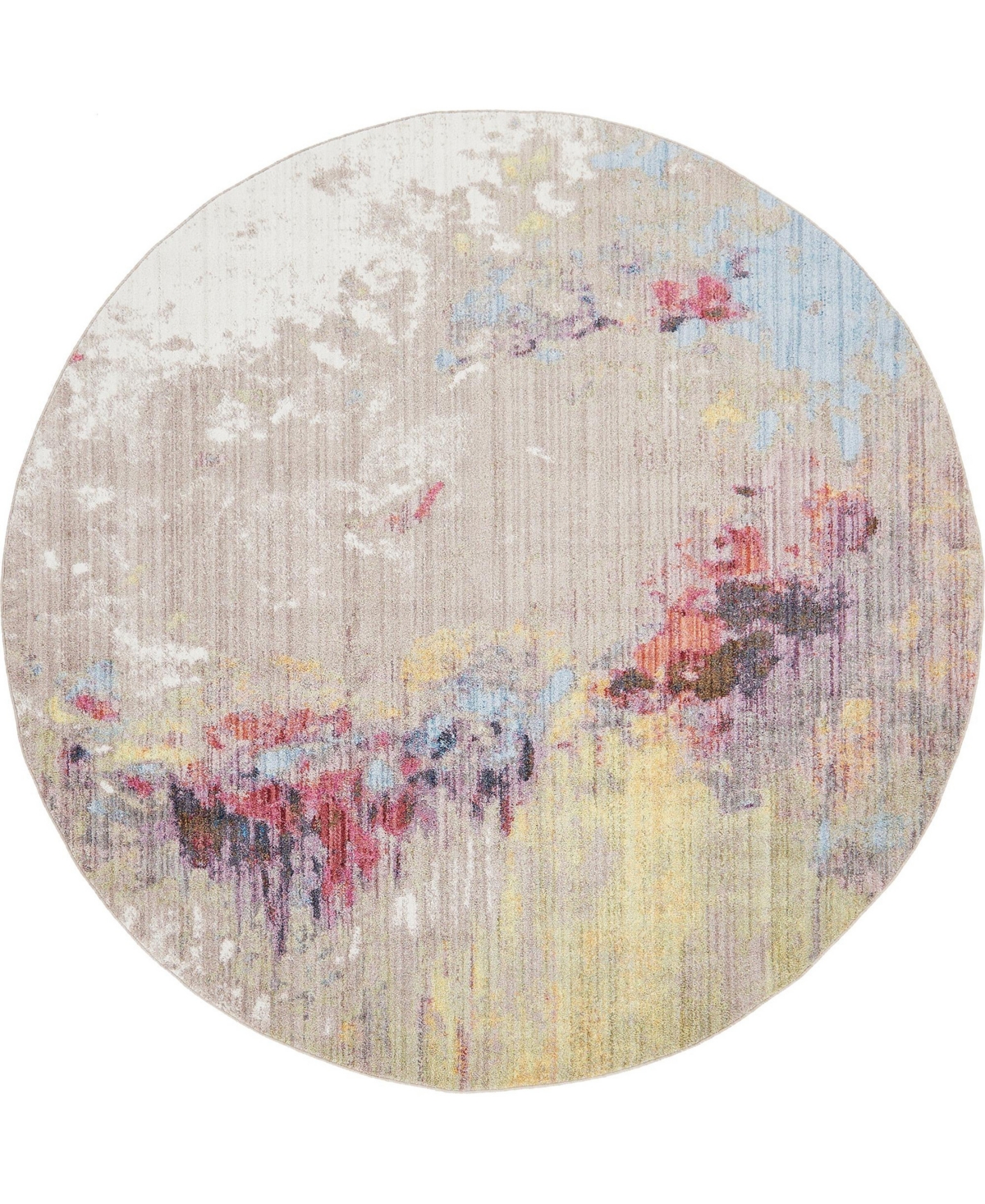 Jill Zarin Nolita Downtown Jzd007 Multi 8' x 8' Round Rug - Multi