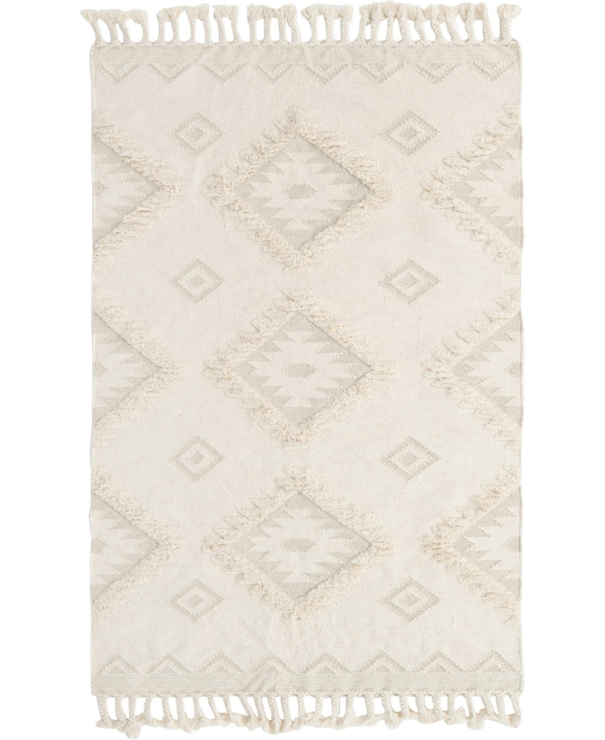 Bayshore Home Ridge Papago 6' x 9' Area Rug - Ivory
