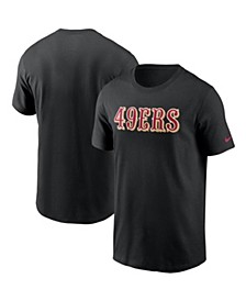 Men's Black San Francisco 49ers Fan Gear Wordmark T-shirt