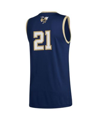 Men's Number 21 Navy Georgia Tech Yellow Jackets Swingman Basketball Jersey