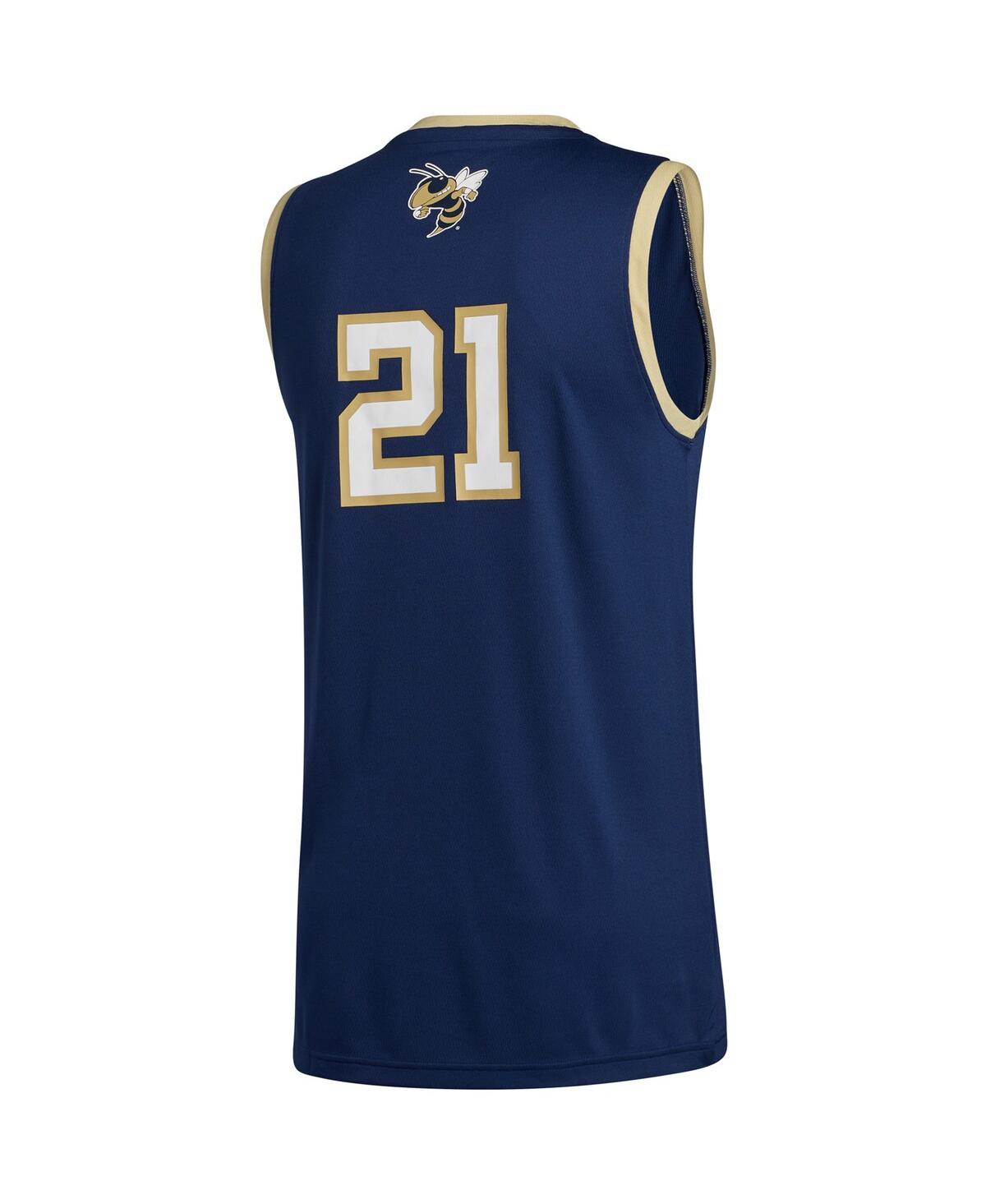 Men's adidas Number 21Georgia Tech Yellow Jackets Swingman Basketball Jersey - Navy