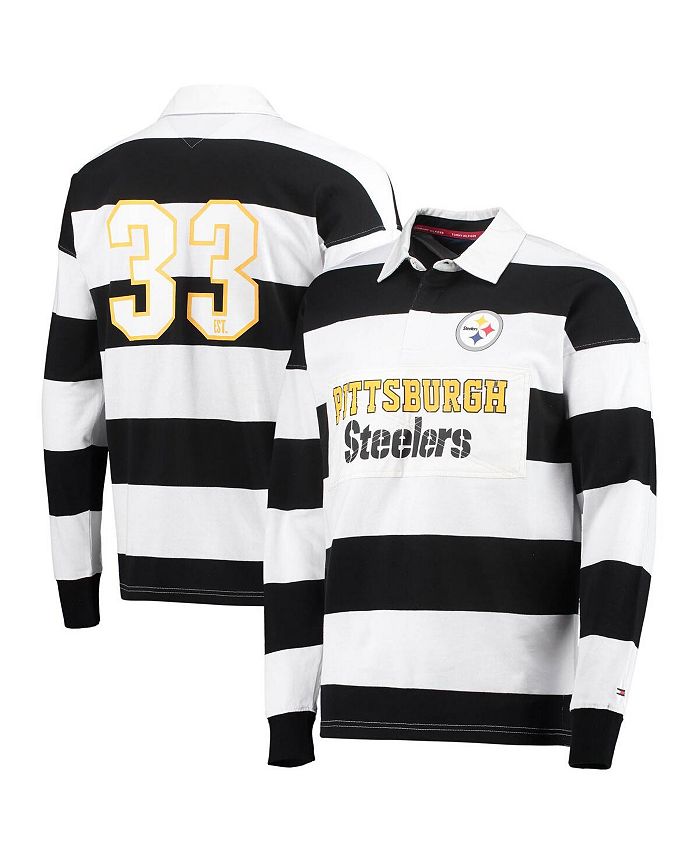 Lids Pittsburgh Steelers Mitchell & Ness Three Stripe Pullover Hoodie -  Black