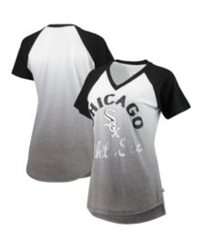 Chicago White Sox Touch Women's Halftime Back Wrap Top V-Neck T-Shirt -  Black