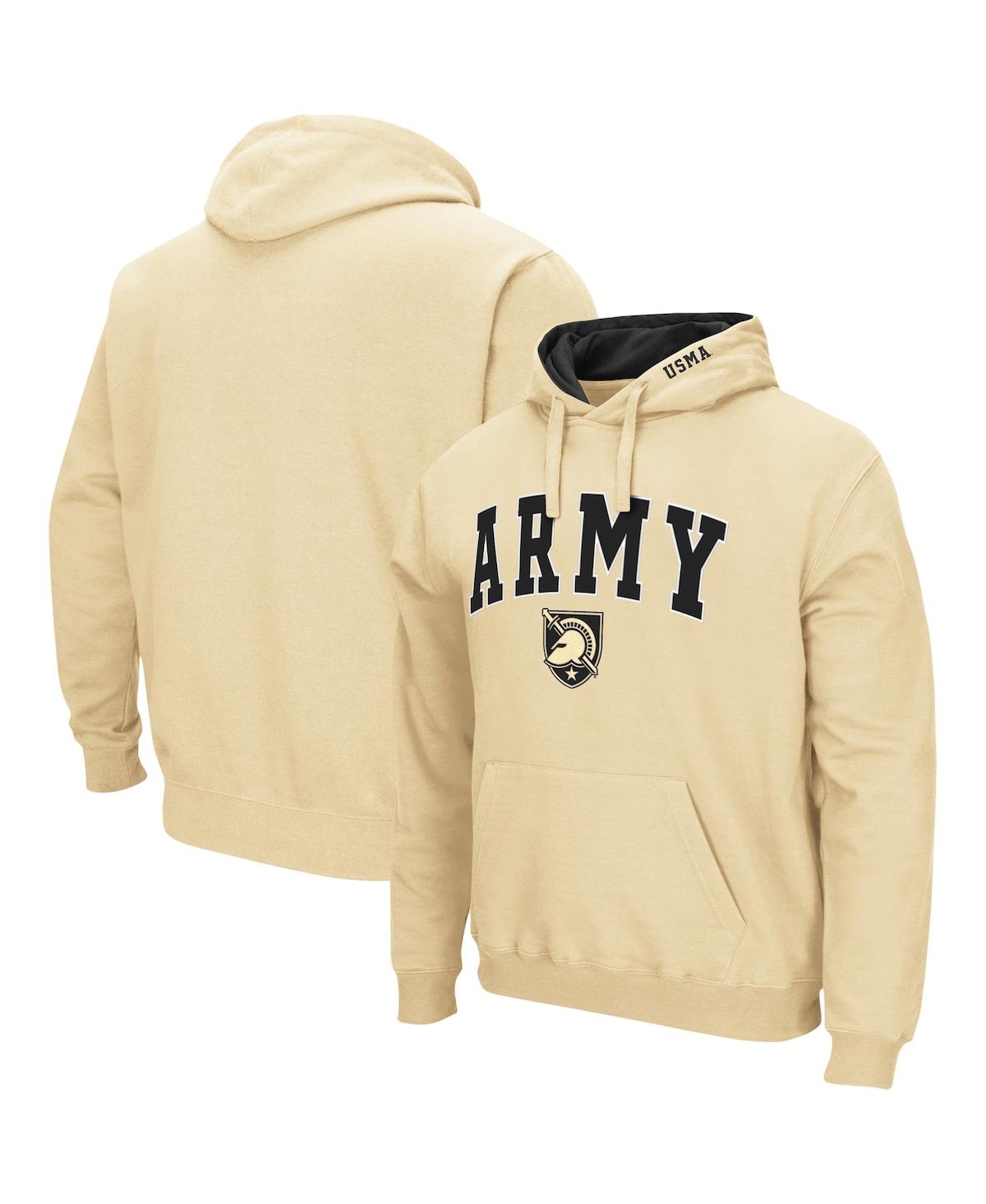 Colosseum Men's  Gold Army Black Knights Arch And Logo 3.0 Pullover Hoodie In Gold
