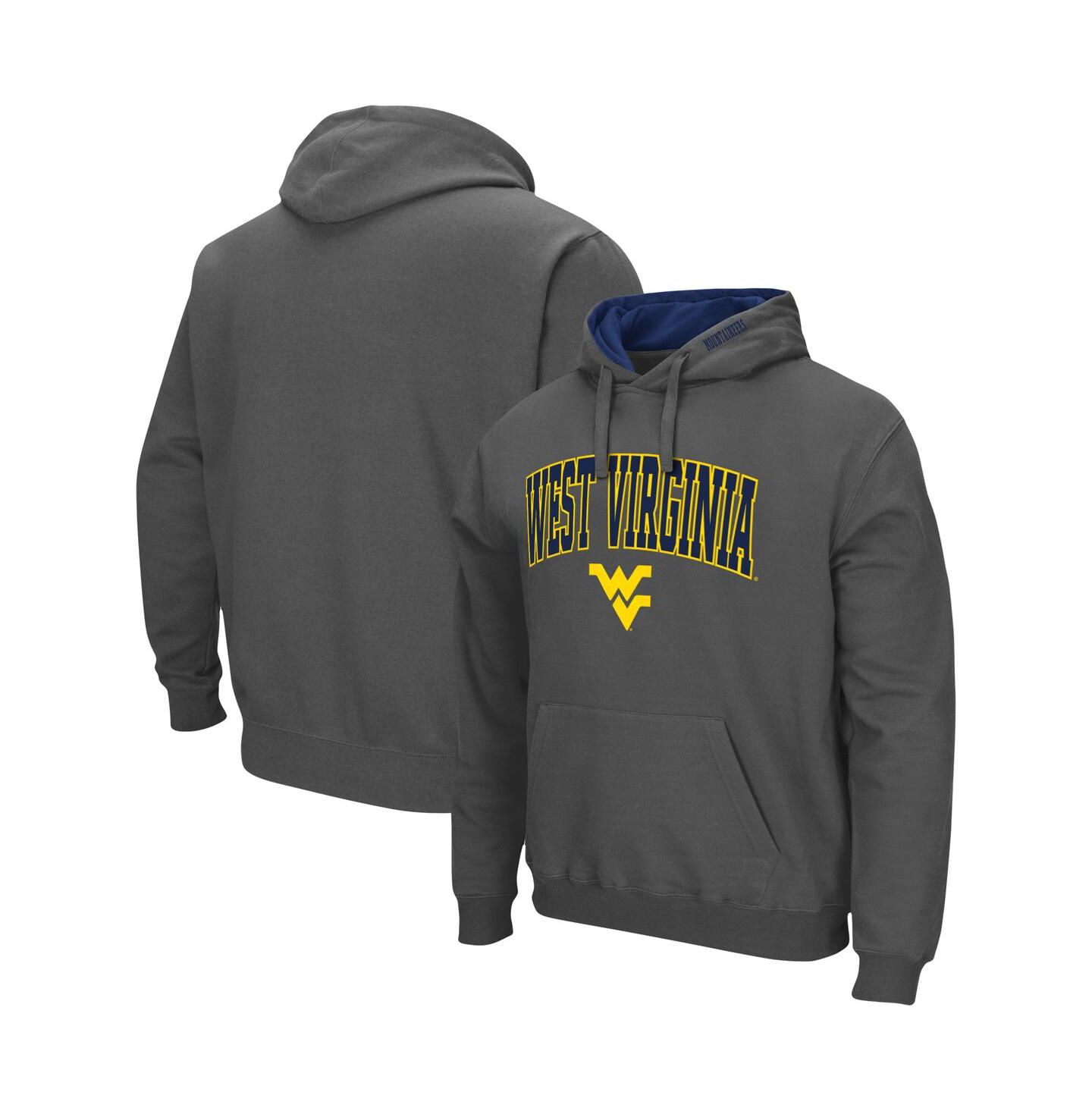 Мужское худи Colosseum West Virginia Mountaineers Arch and Logo 3.0 Pullover, цвет: Угольный — фото 1