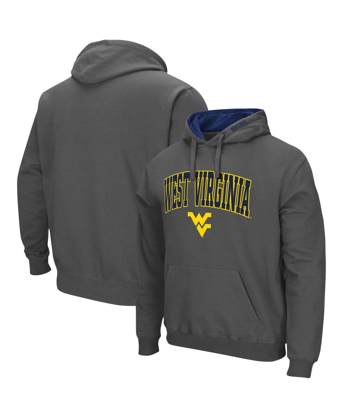 Colosseum Men's  Charcoal West Virginia Mountaineers Arch And Logo 3.0 Pullover Hoodie