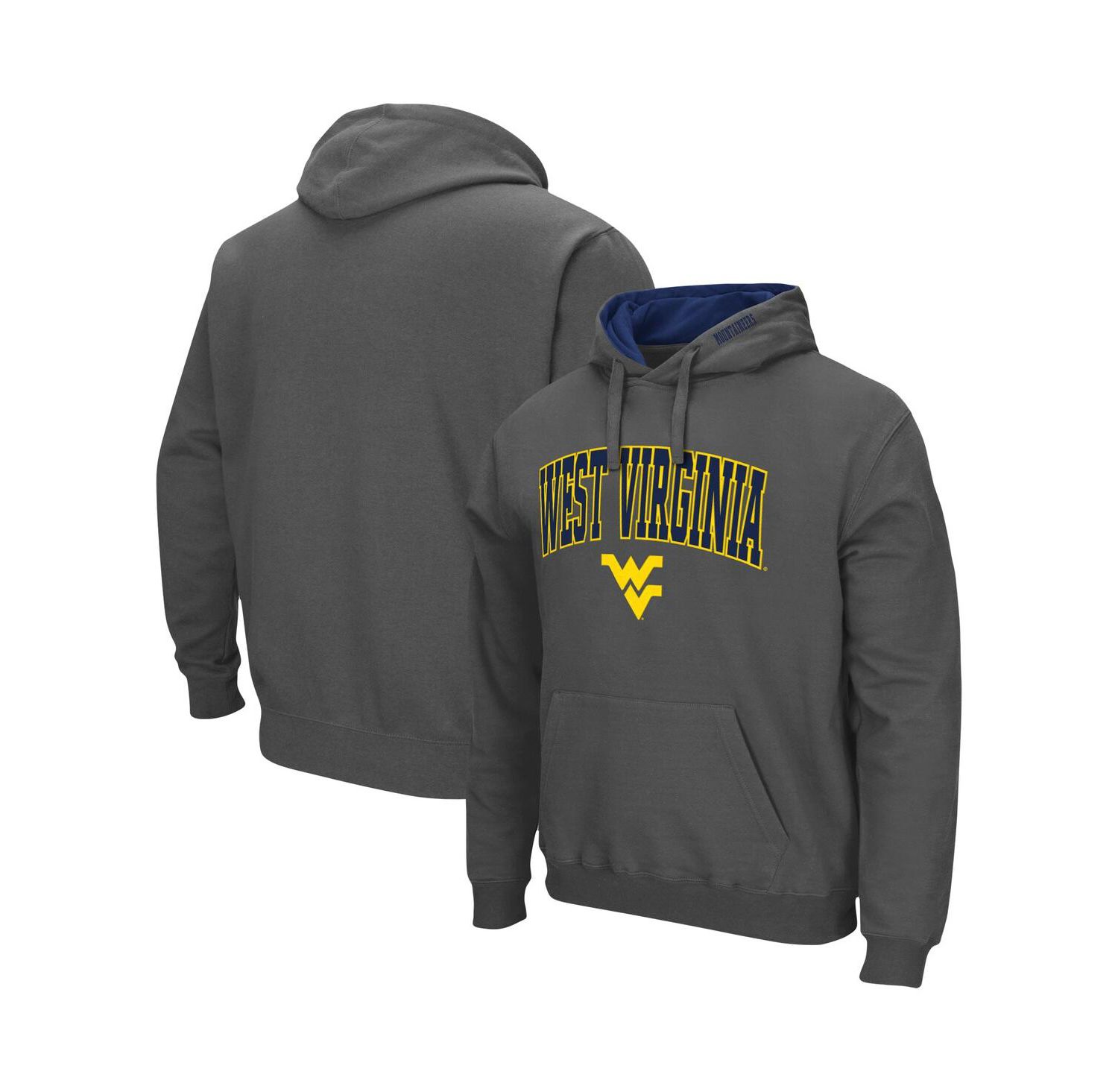 Men's West Virginia Mountaineers Arch and Logo 3.0 Pullover Hoodie