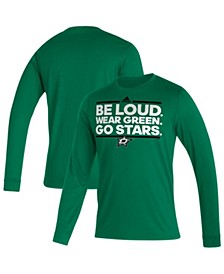 Men's Kelly Green Dallas Stars Dassler Aeroready Creator Long Sleeve T-shirt