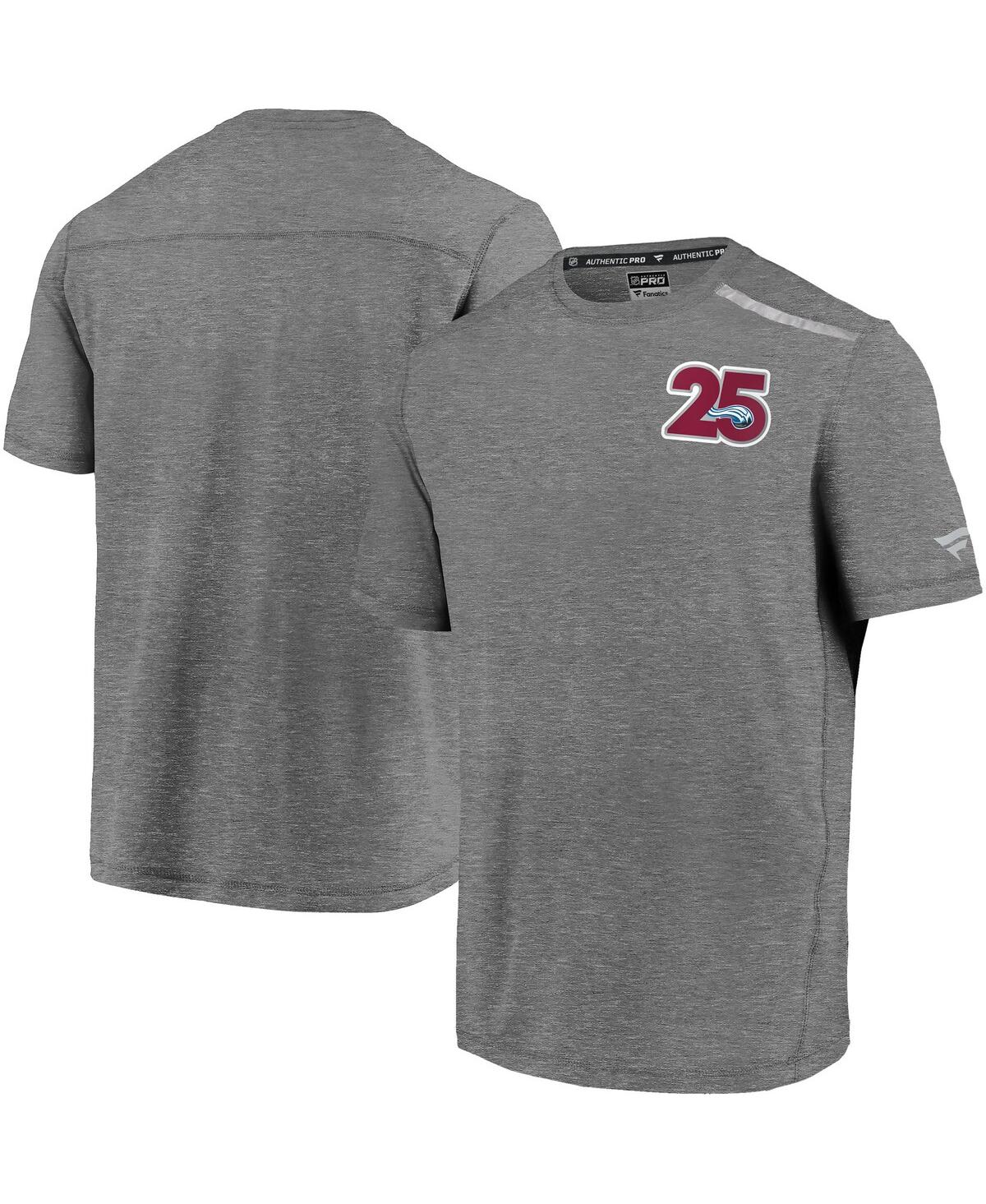Men's FanaticsColorado Avalanche 25th Season Logo T-shirt - Heathered Gray