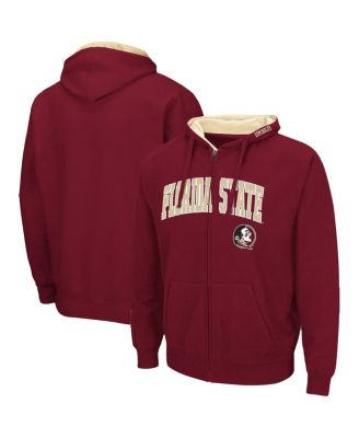 Men's Garnet Florida State Seminoles Arch and Logo 3.0 Full-Zip Hoodie