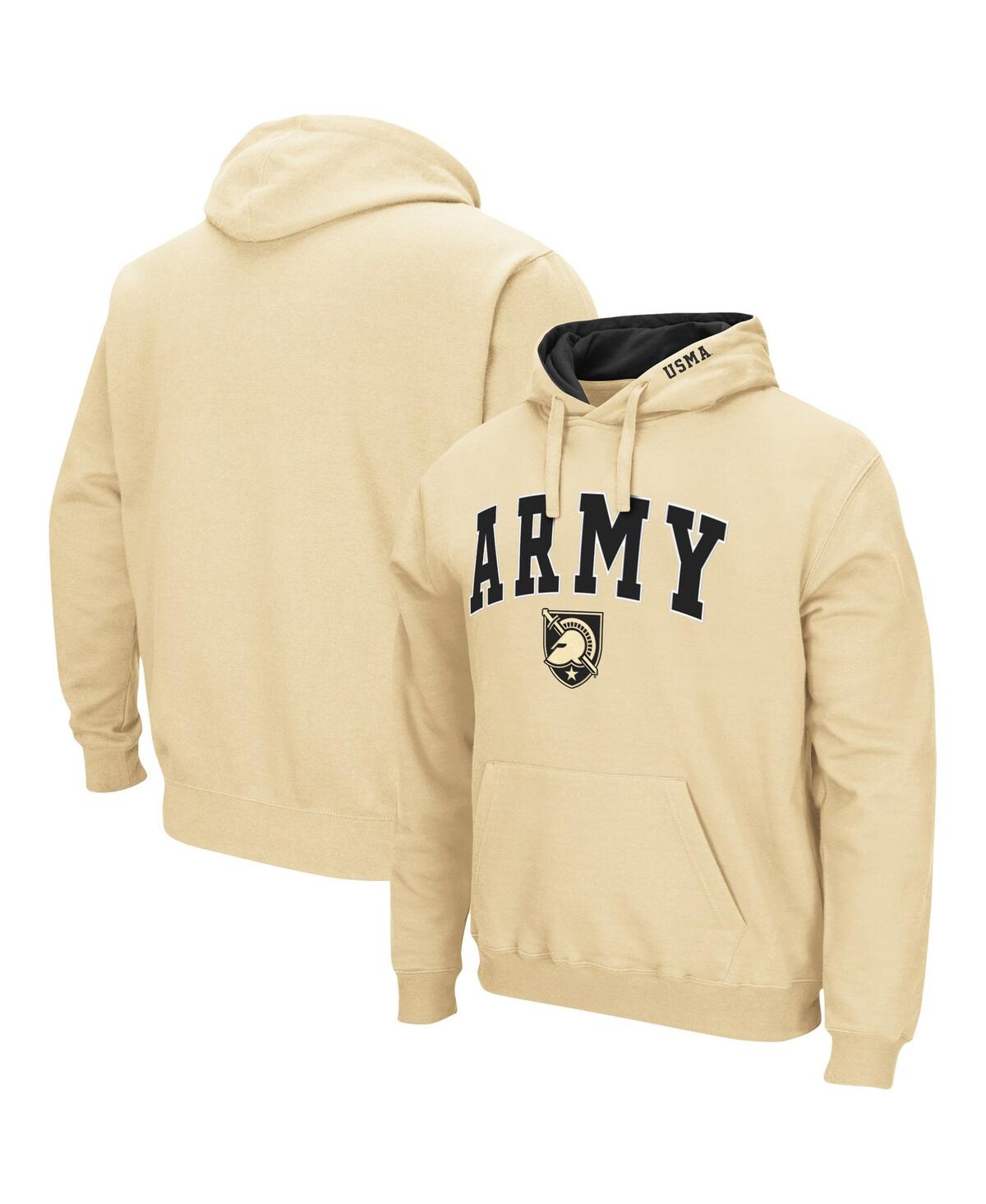 Colosseum Men's  Gold Army Black Knights Arch And Logo 3.0 Pullover Hoodie In Gold