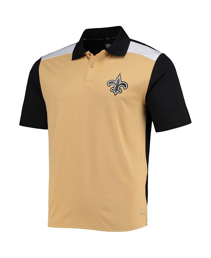 Msx By Michael Strahan Mens Gold Black New Orleans Saints Challenge Color Block Performance 