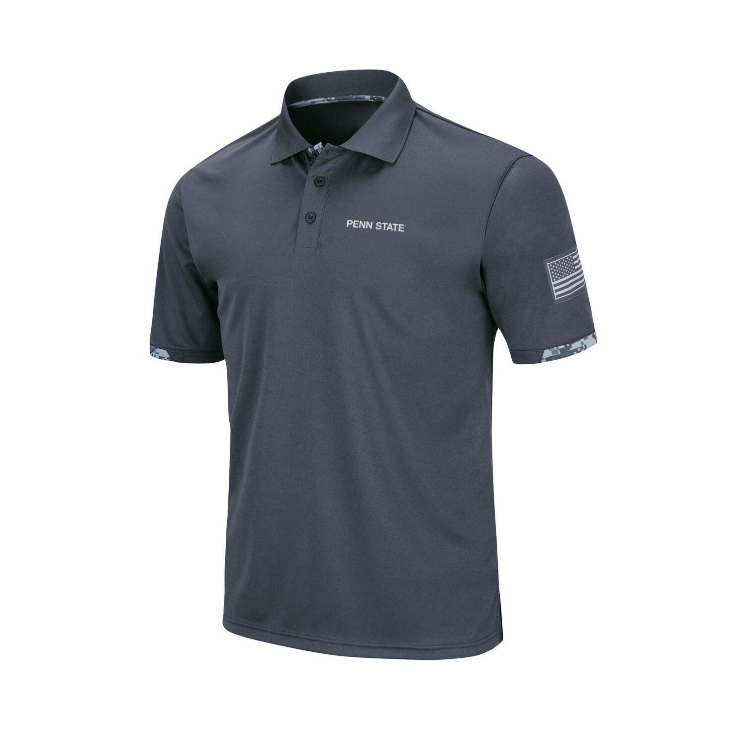 Men's Charcoal Penn State Nittany Lions Big and Tall OHT Military-Inspired Appreciation Digital Camo Polo Shirt