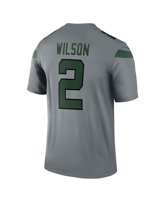 Nike Men's Zach Wilson Gray New York Jets Inverted Legend Jersey