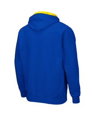 Men's Royal Delaware Fightin' Blue Hens Arch and Logo 3.0 Full-Zip Hoodie