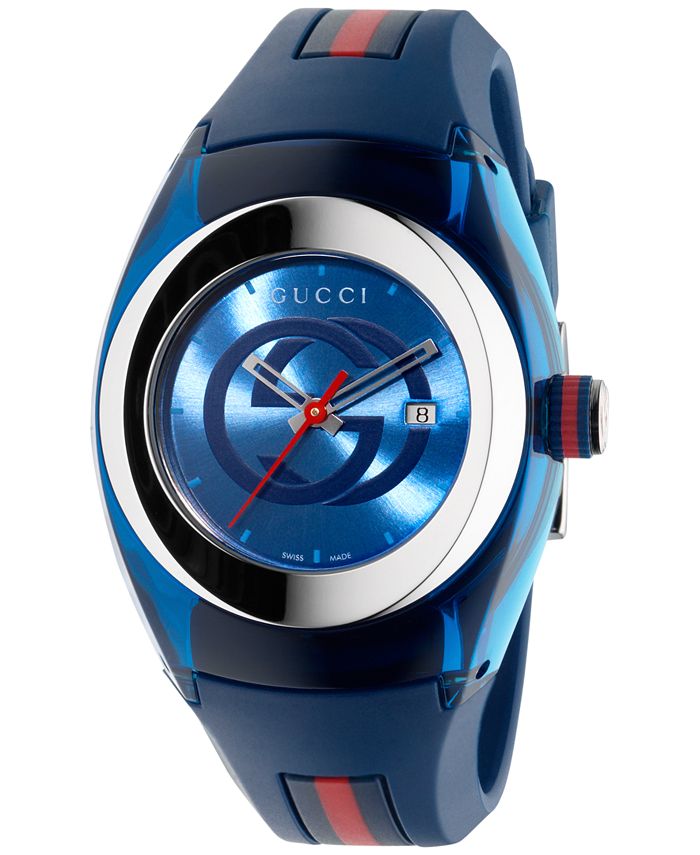 Gucci sync sales rubber strap watch