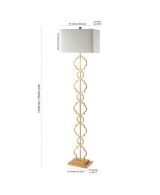 Selina Iron Ogee Trellis Modern LED Floor Lamp