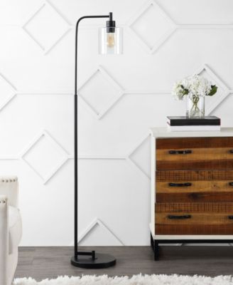 Axel Modern Glass Farmhouse Industrial LED Floor Lamp